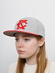 Бейсболка AMERICAN NEEDLE арт. 21006A-KCAN Kansas City All Nations Archive 400 MILB (красный / серый)